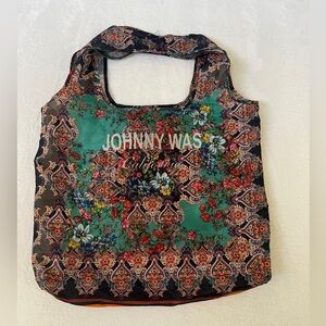 JOHNNY WAS NYLON SHOPPING BAG Shoulder Foldable Tote Beach Reusable Hippie